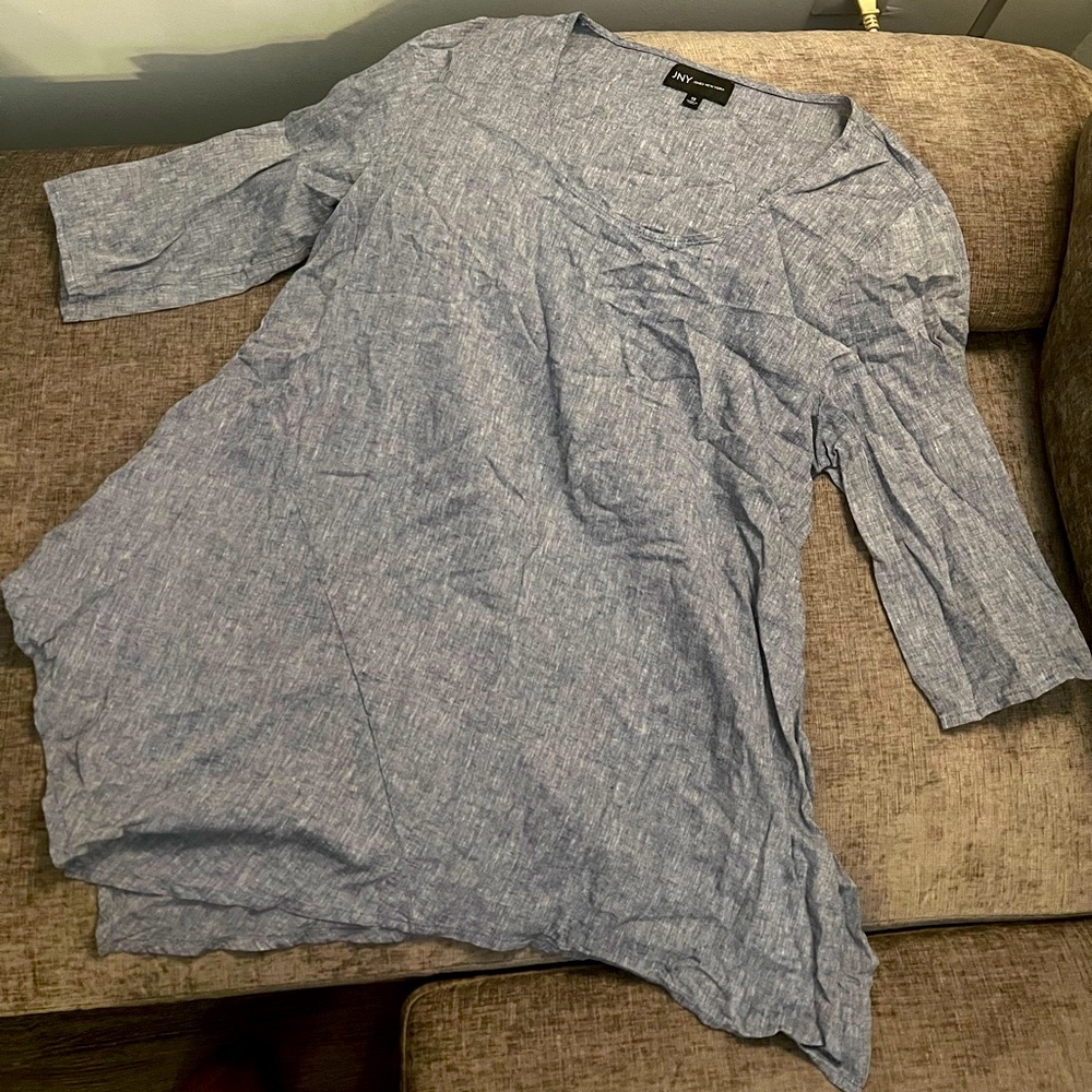 Jones New York Denim Handkerchief Tunic, 1X